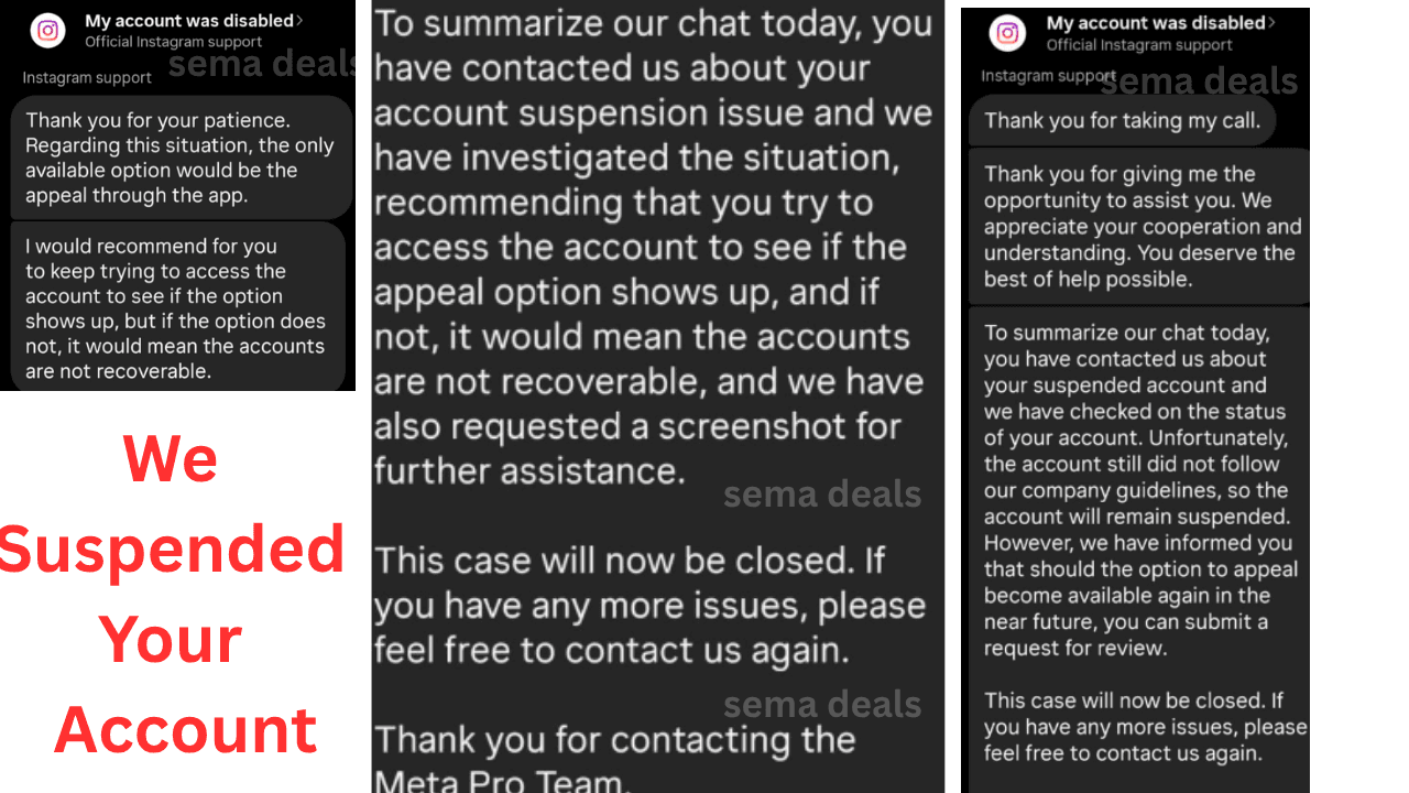 We Suspended Your Account – Recovery Options